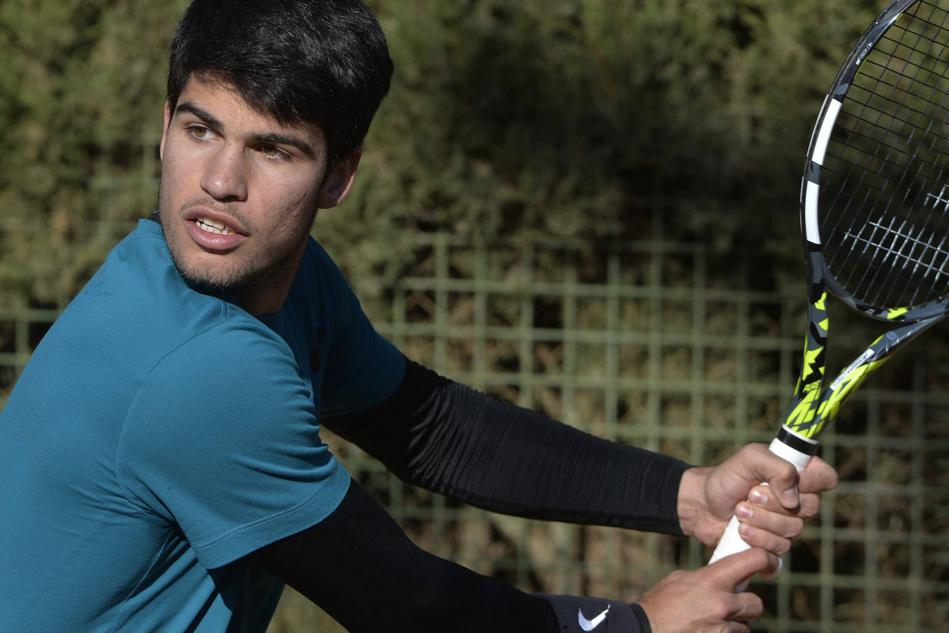 Fotos: Así entrena Carlos Alcaraz en Murcia antes de volver a la pista