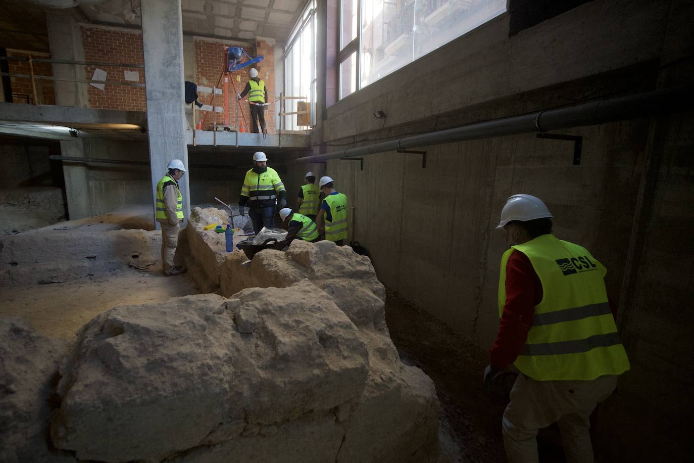 Fotos: Obras de ampliación bajo tierra del Museo de la Muralla de Murcia