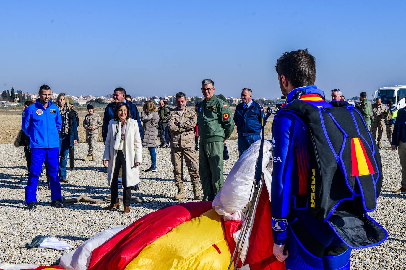 Fotos: La visita de la ministra Robles a la base aérea de Alcantarilla, en imágenes