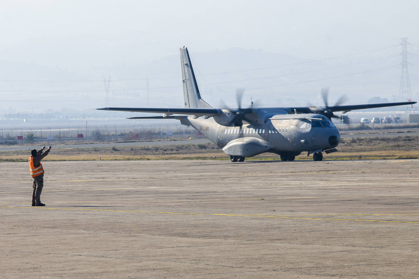 Fotos: La visita de la ministra Robles a la base aérea de Alcantarilla, en imágenes
