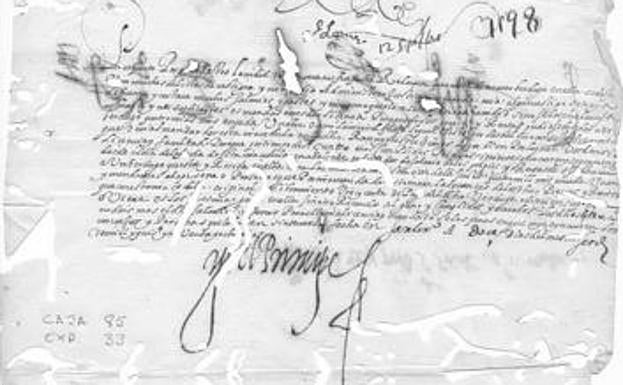 Documento del Archivo Municipal de Cartagena de 1598 en donde se refleja la subida de sueldo a 4.000 maravedíes al verdugo de Cartagena.