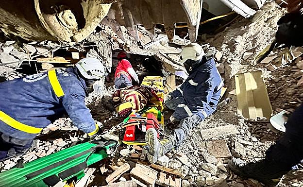 Imagen del momento del rescate. 