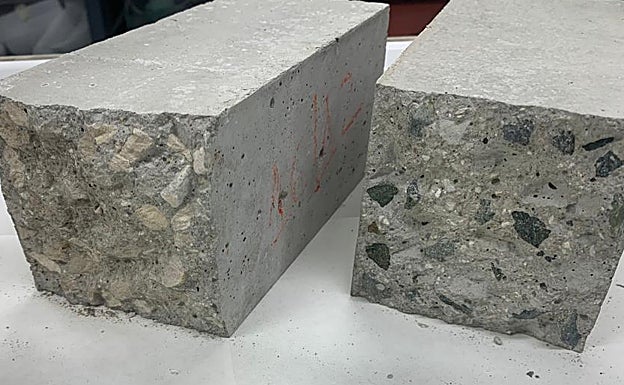 Hormigón creado a partir de escombros en el Ctcon. 