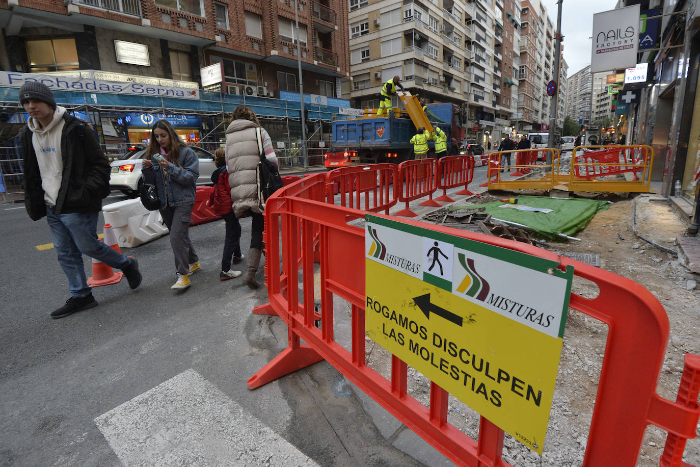 Fotos: Avanzan las obras del plan de movilidad de Murcia