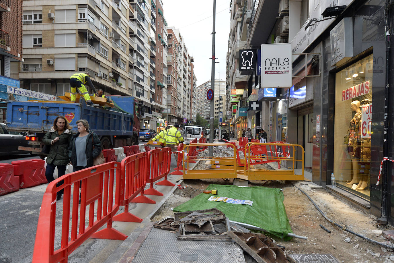 Fotos: Avanzan las obras del plan de movilidad de Murcia
