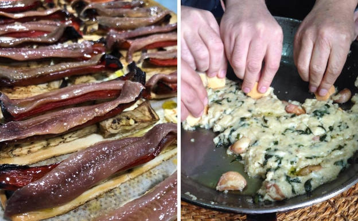 Platos que se pueden degustar de forma habitual en los restaurantes que participan en la ruta de la tapa Km-0.