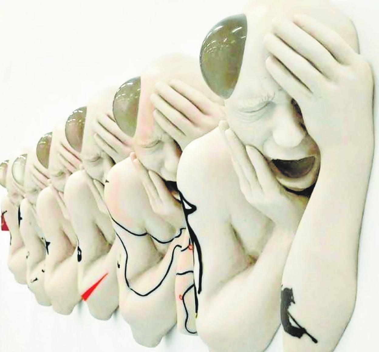 Escultura-instalación de la muestra 'Amotinados'. 