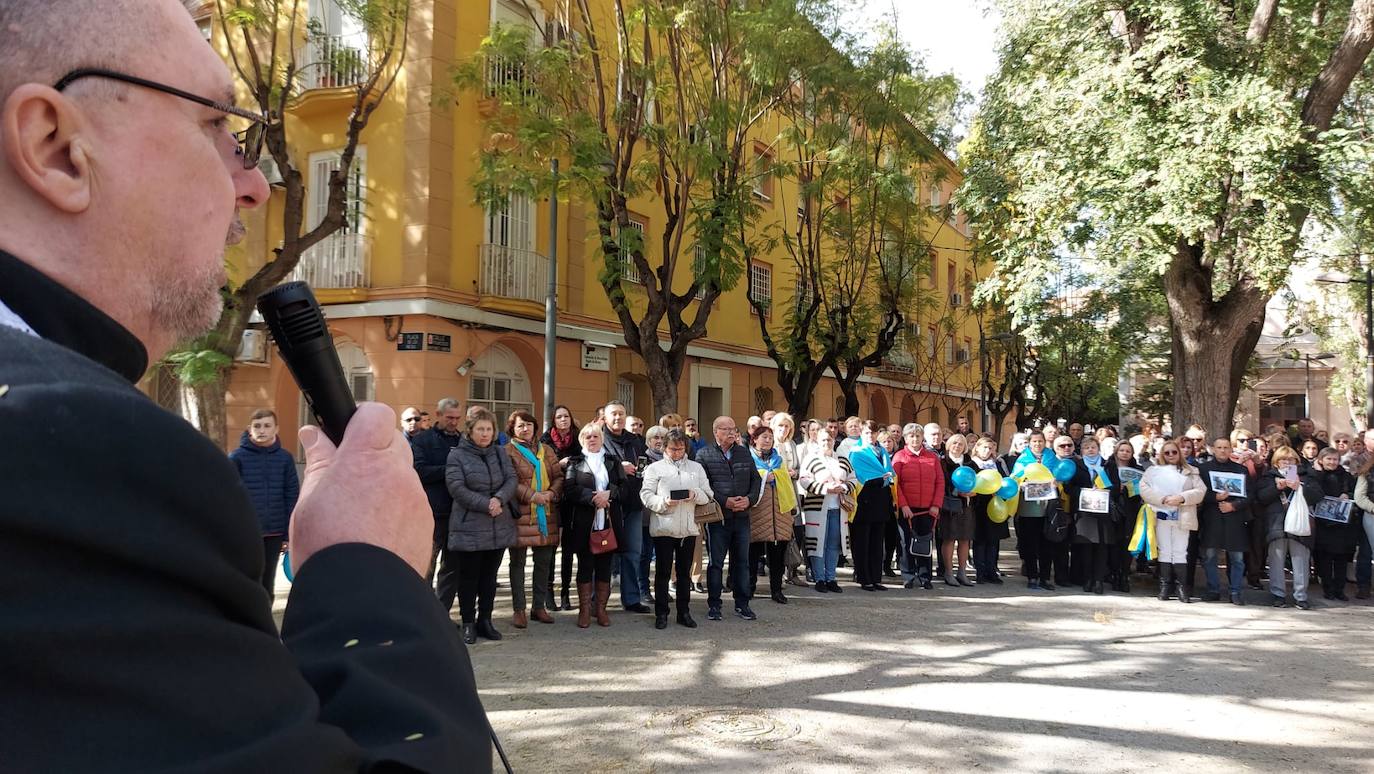 Fotos: Manifestación de ucranianos en Murcia en el primer aniversario de la invasión