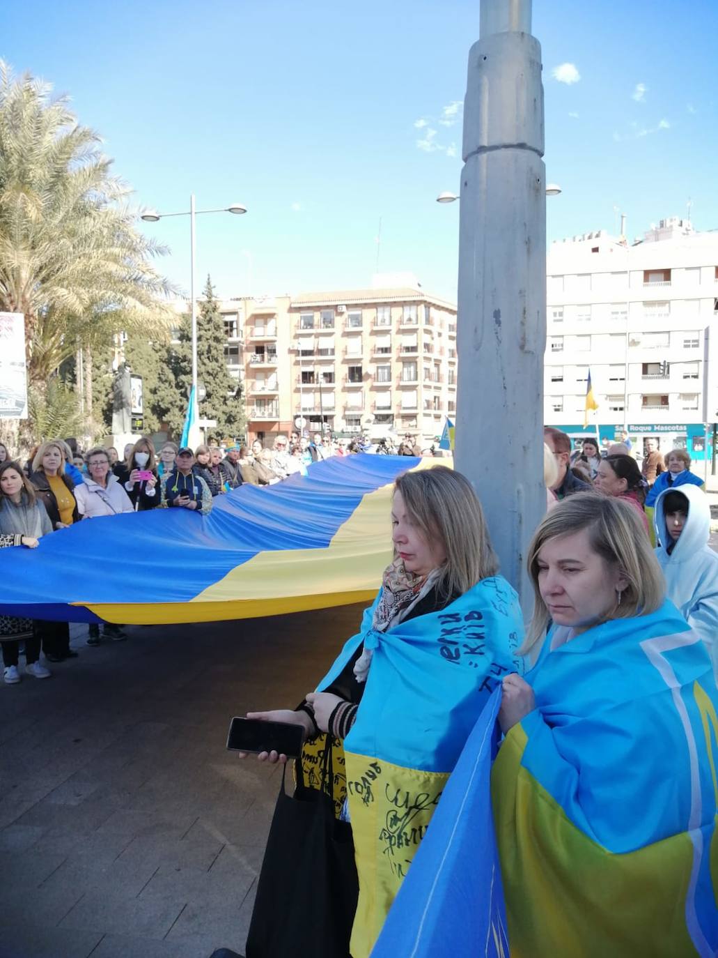 Fotos: Manifestación de ucranianos en Murcia en el primer aniversario de la invasión