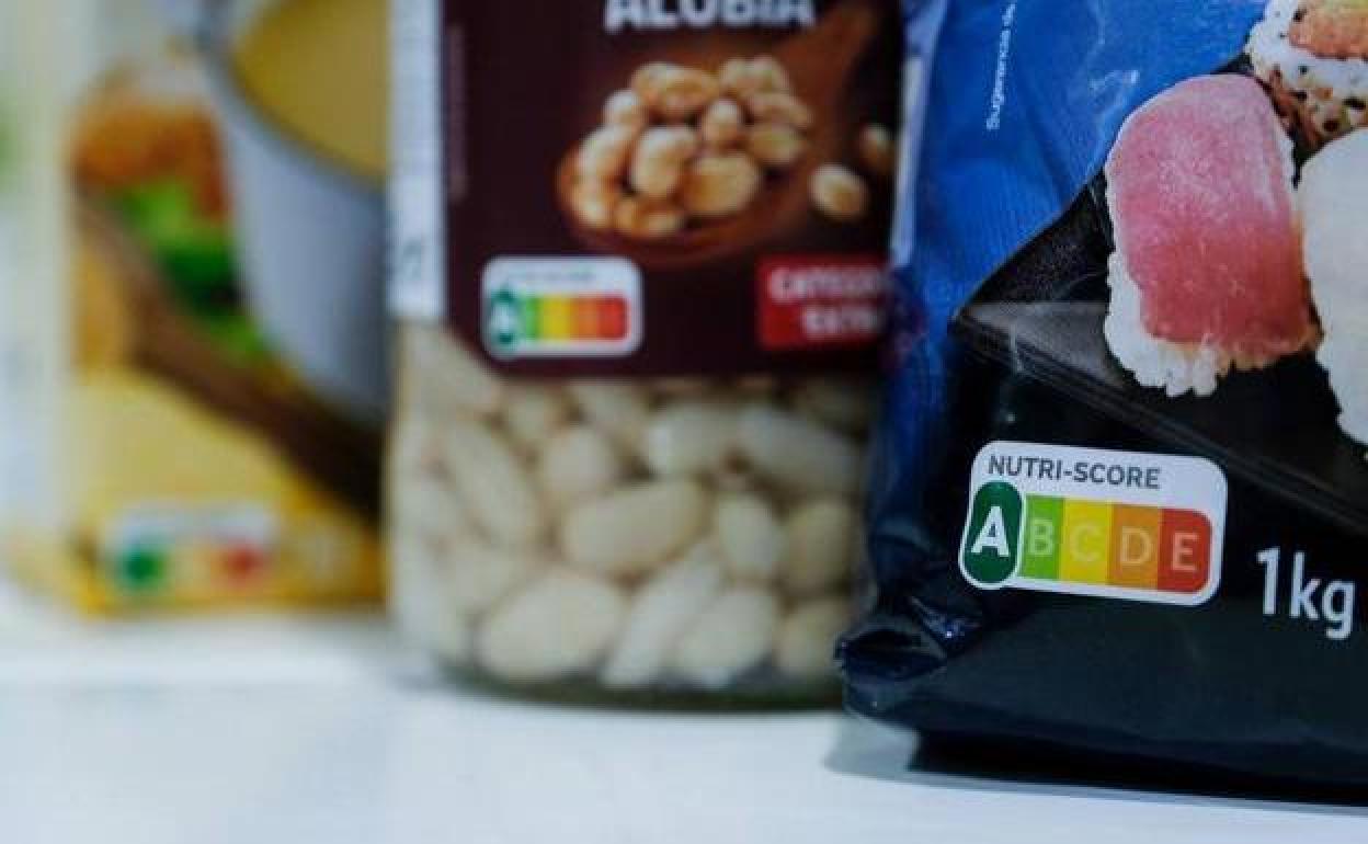 Etiquetado Nutriscore en dos productos.