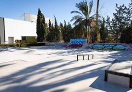Imagen del 'skate park' con los grafitis.