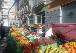 El mercado semanal del paseo Calvo Sotelo, en una foto de archivo.