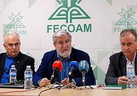 El presidente de Fecoam Santiago Martínez en la rueda de prensa de la federación.