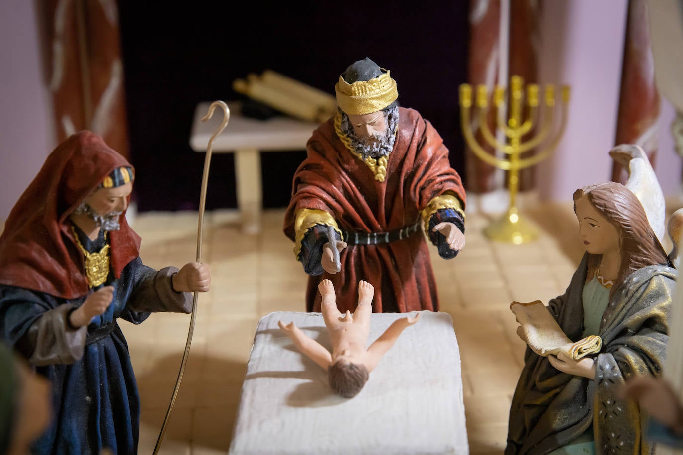 Las imágenes del belén del convento de franciscanos de Orihuela