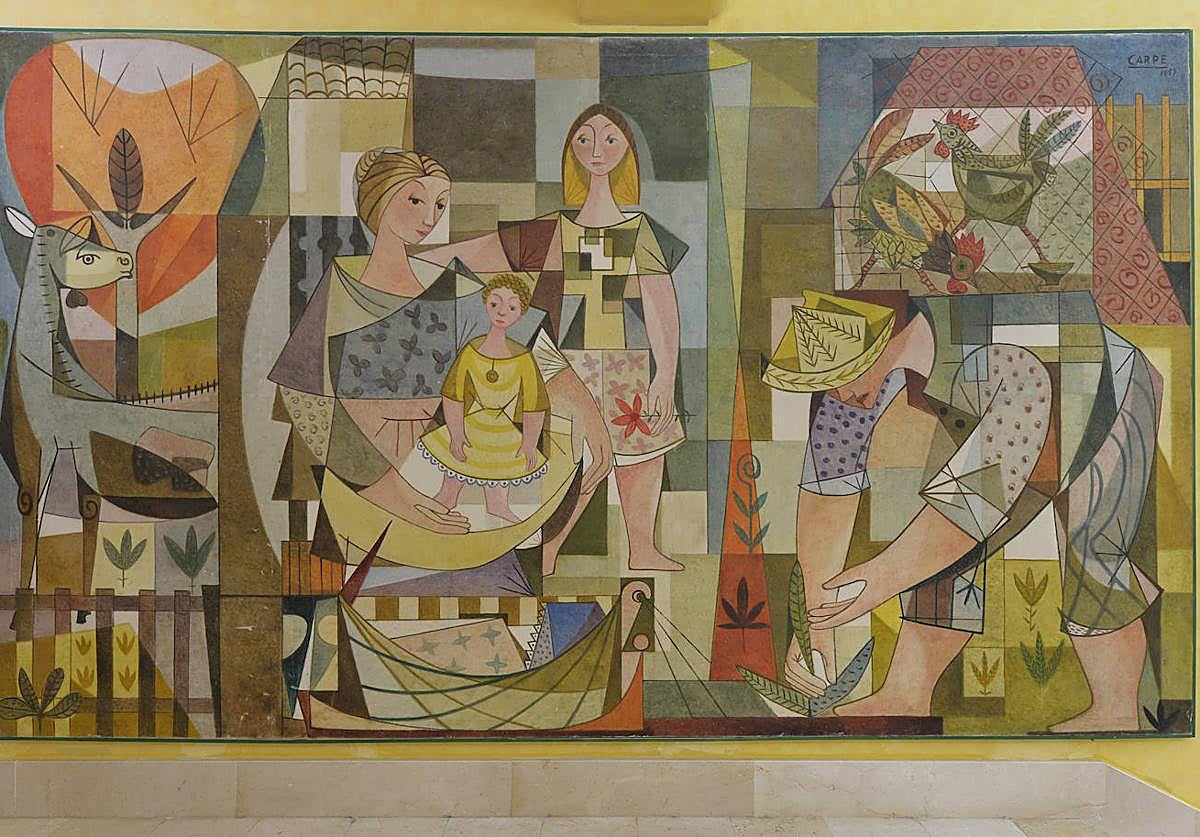 Imagen de archivo de un mural de Carpe instalado en la CHS de Murcia.