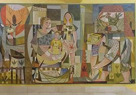 Imagen de archivo de un mural de Carpe instalado en la CHS de Murcia.