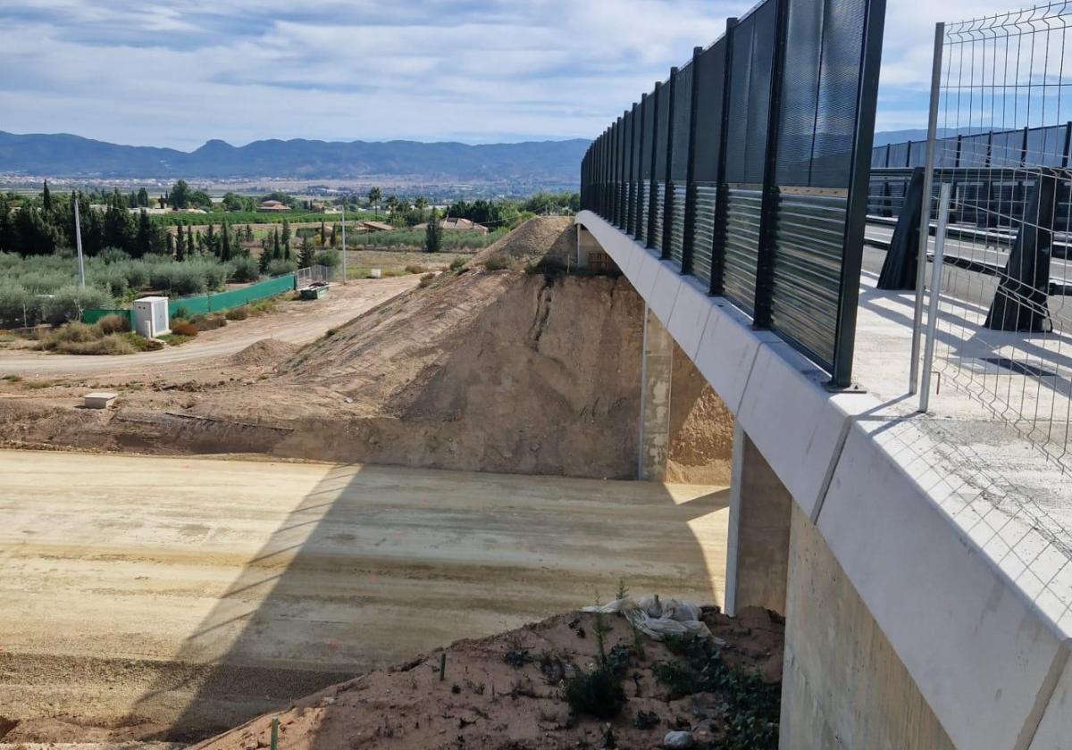 Aceras sin protección en uno de los pasos.