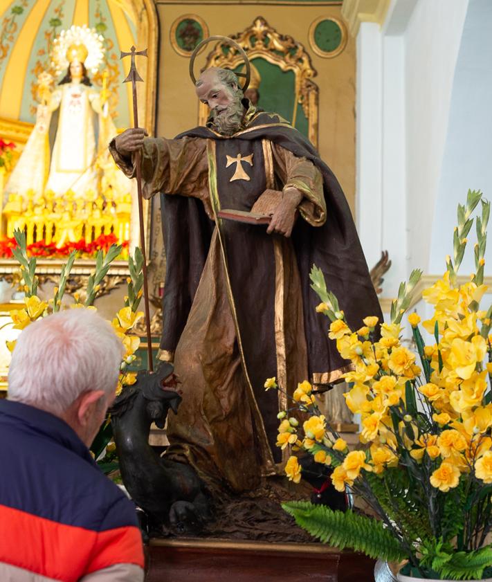 Imagen secundaria 2 - La figura de San Antón, atribuida a Salzillo, regresa a la pedanía murciana de Puebla de Soto