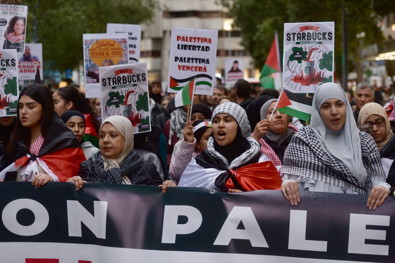 En imágenes: manifestación por Palestina en Murcia