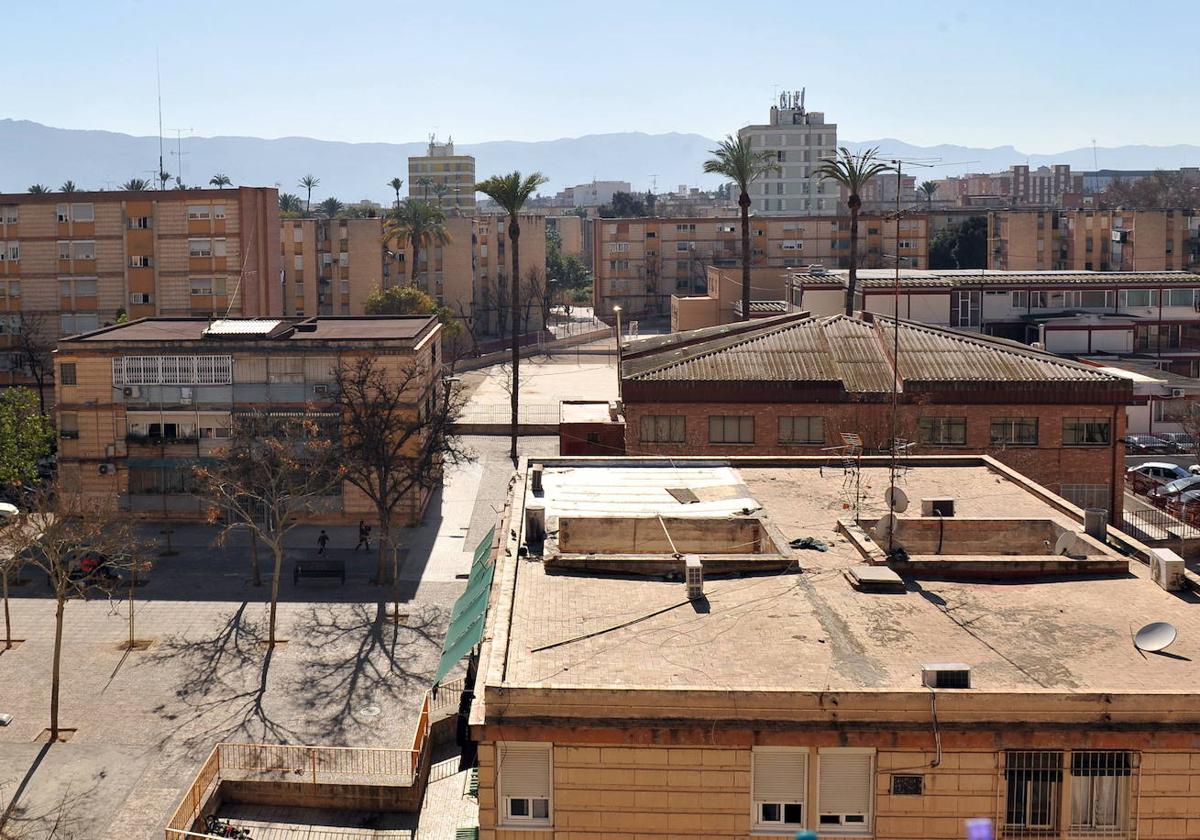 Edificios en ruinas y con deficiencias en Murcia en una imagen de archivo.