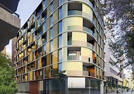 Recreación del edificio, en el cruce de Alfonso X y la calle Lepanto.