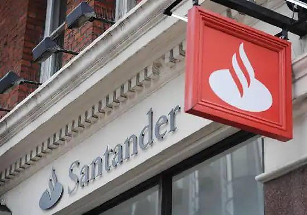 Una oficina del banco Santander.
