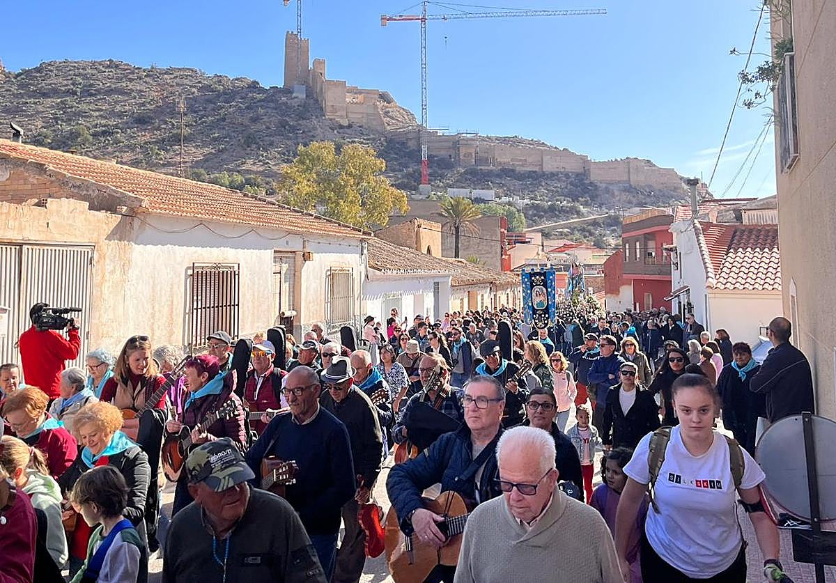 Imagen de la romería de la Candelaria de Alhama de Murcia, celebrada este viernes.