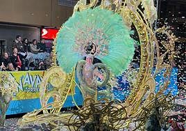 La Reina del Carnaval, Eva Viuda, de la comparsa 'Desafío'.