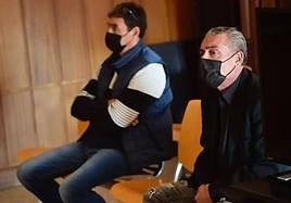 Rafael Aguilera y Antonio Martínez, los exsocios de Trampolín Hills, durante su juicio ante la Audiencia.