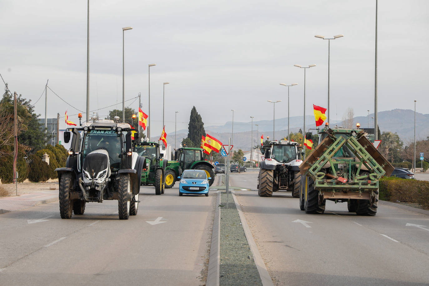 Las imágenes de la tractorada en Lorca