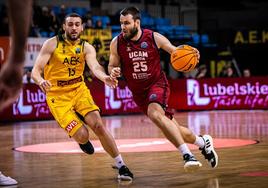 Jelinek, en el partido frente al AEK de este martes.