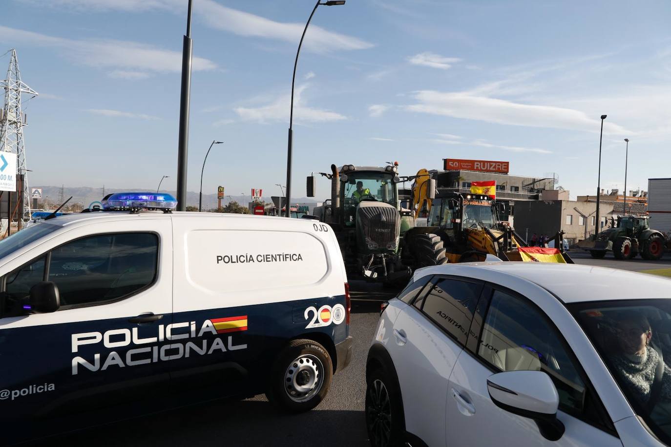 Las imágenes de la tractorada en Lorca