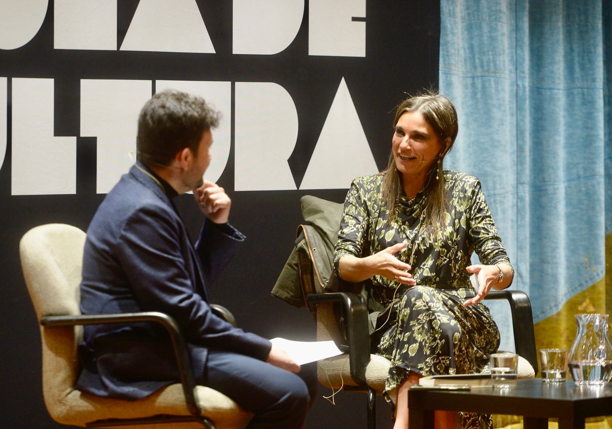 María José Solano, en el encuentro en el Aula de Cultura de LA VERDAD en Murcia.