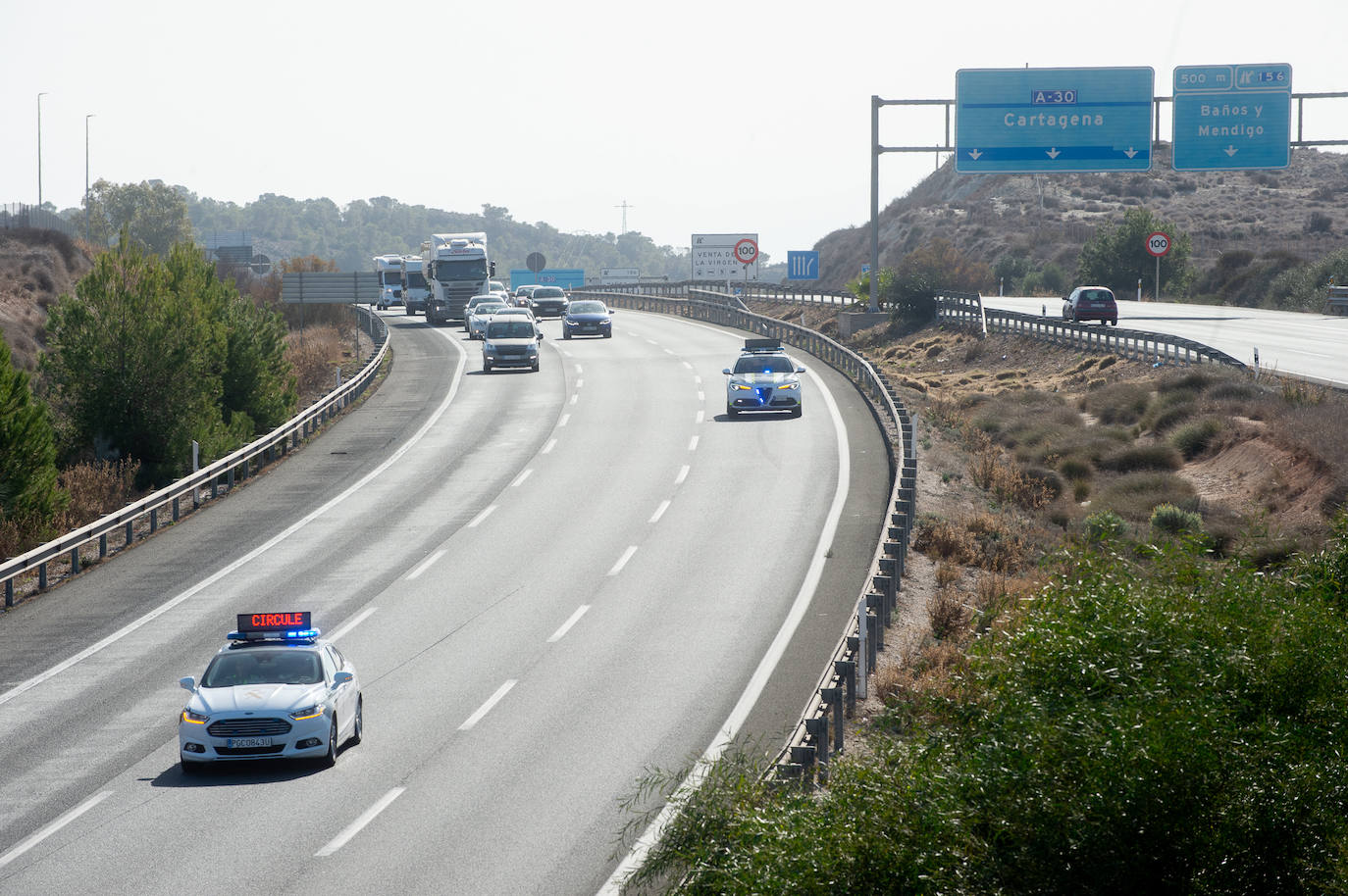 Segunda jornada de protesta de tractores en Murcia, en imágenes