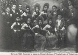 Comparsa Cabareteras, en los carnavales de La Palma. Año 1931.