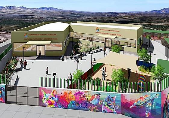 Recreación del diseño final del centro de bienestar animal.