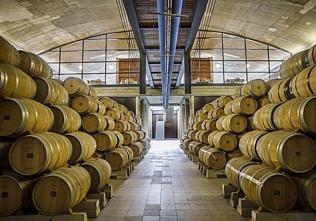 Sala de Barricas de Bodegas Baigorri.