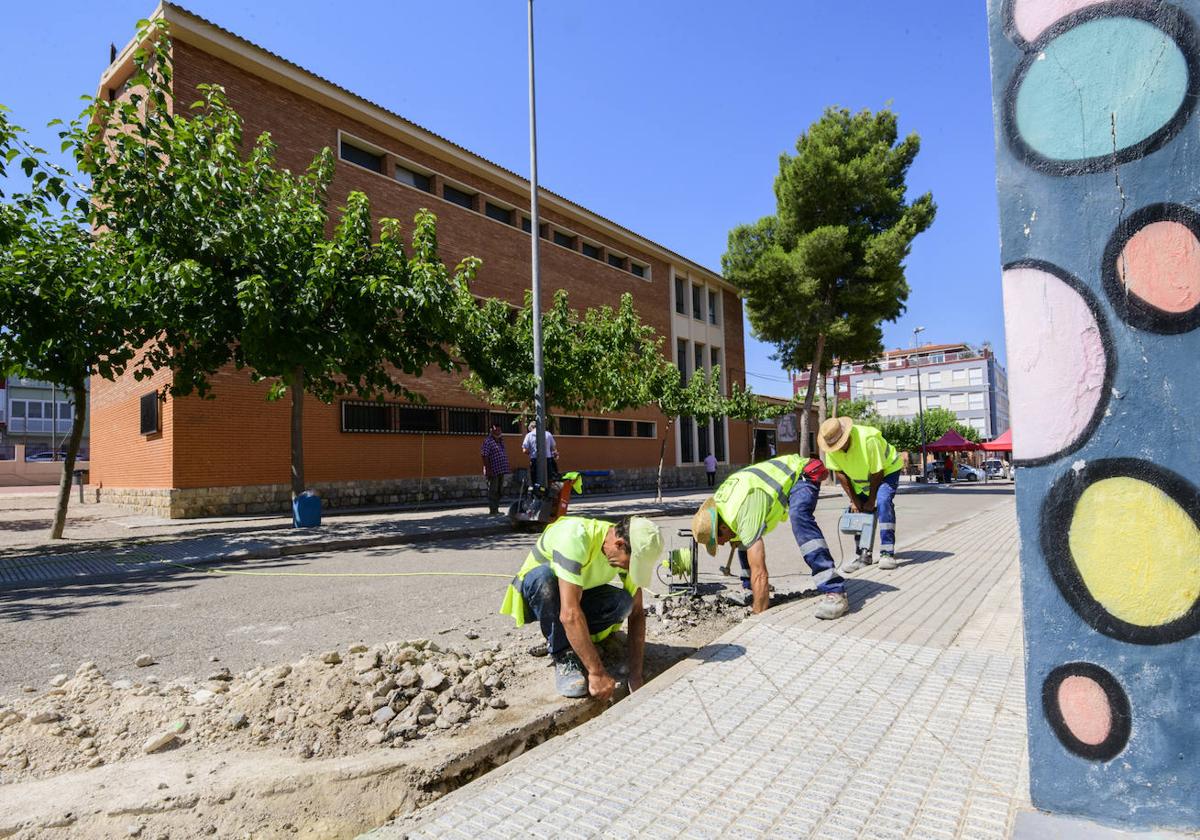 Obras en un colegio de Murcia en una imagen de archivo.