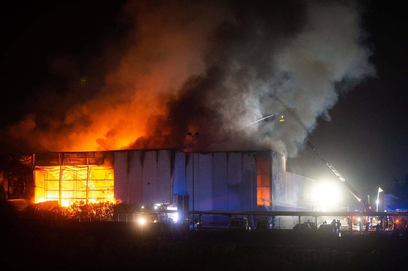 Imágenes del incendio de la empresa especias Sabater en Cabezo de Torres
