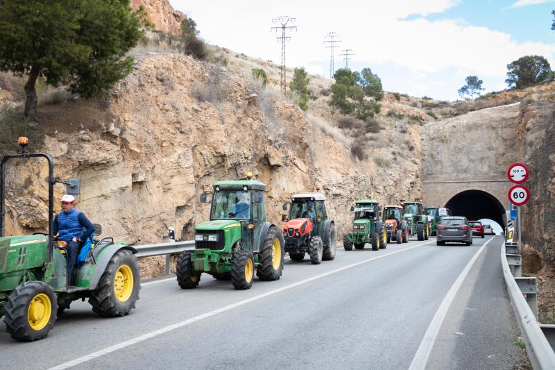 La tractorada de los organizaciones agrarias por la Vega Baja no logra cortar la A-7