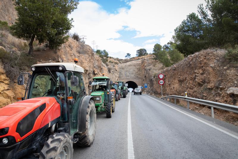 La tractorada de los organizaciones agrarias por la Vega Baja no logra cortar la A-7