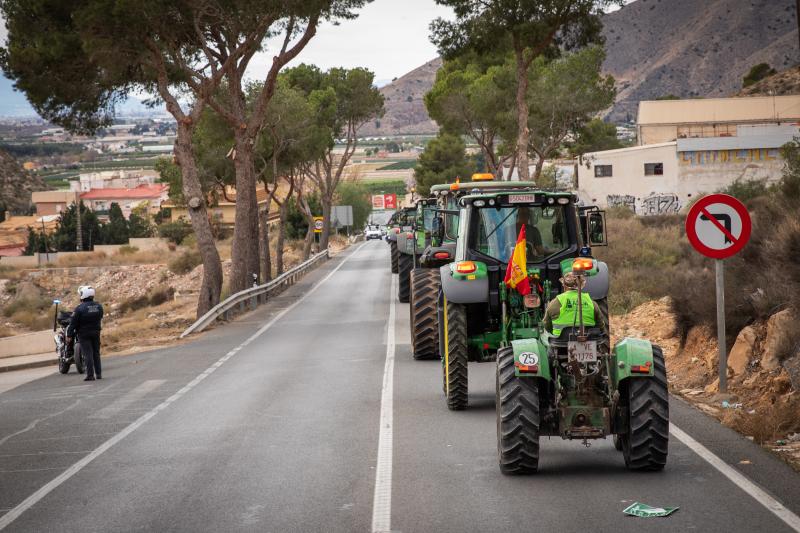 La tractorada de los organizaciones agrarias por la Vega Baja no logra cortar la A-7