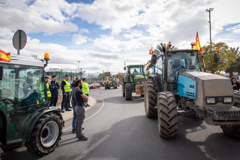 La tractorada de los organizaciones agrarias por la Vega Baja no logra cortar la A-7