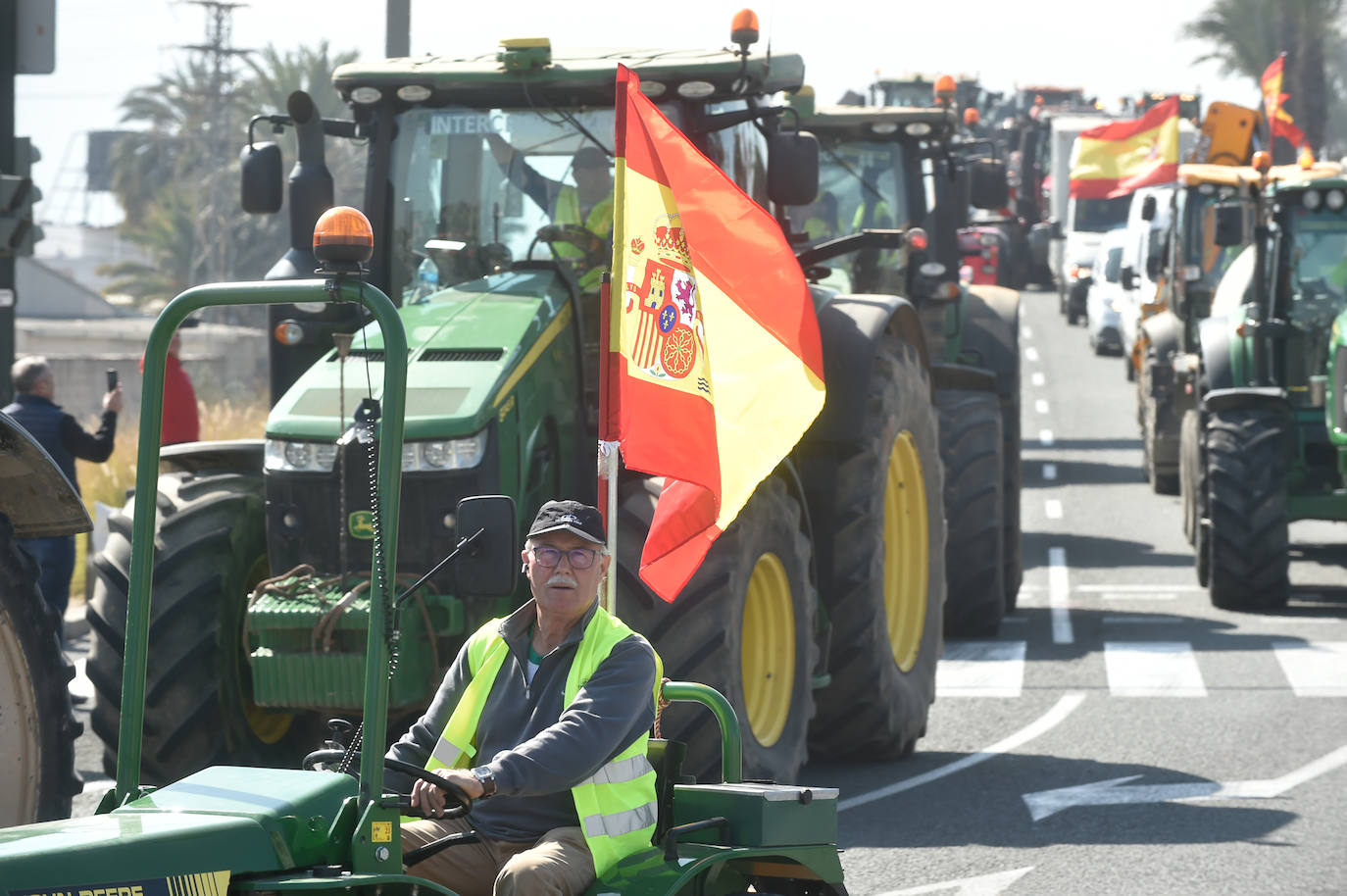 Las protestas de los agricultores llegan a Murcia el 21-F, en imágenes