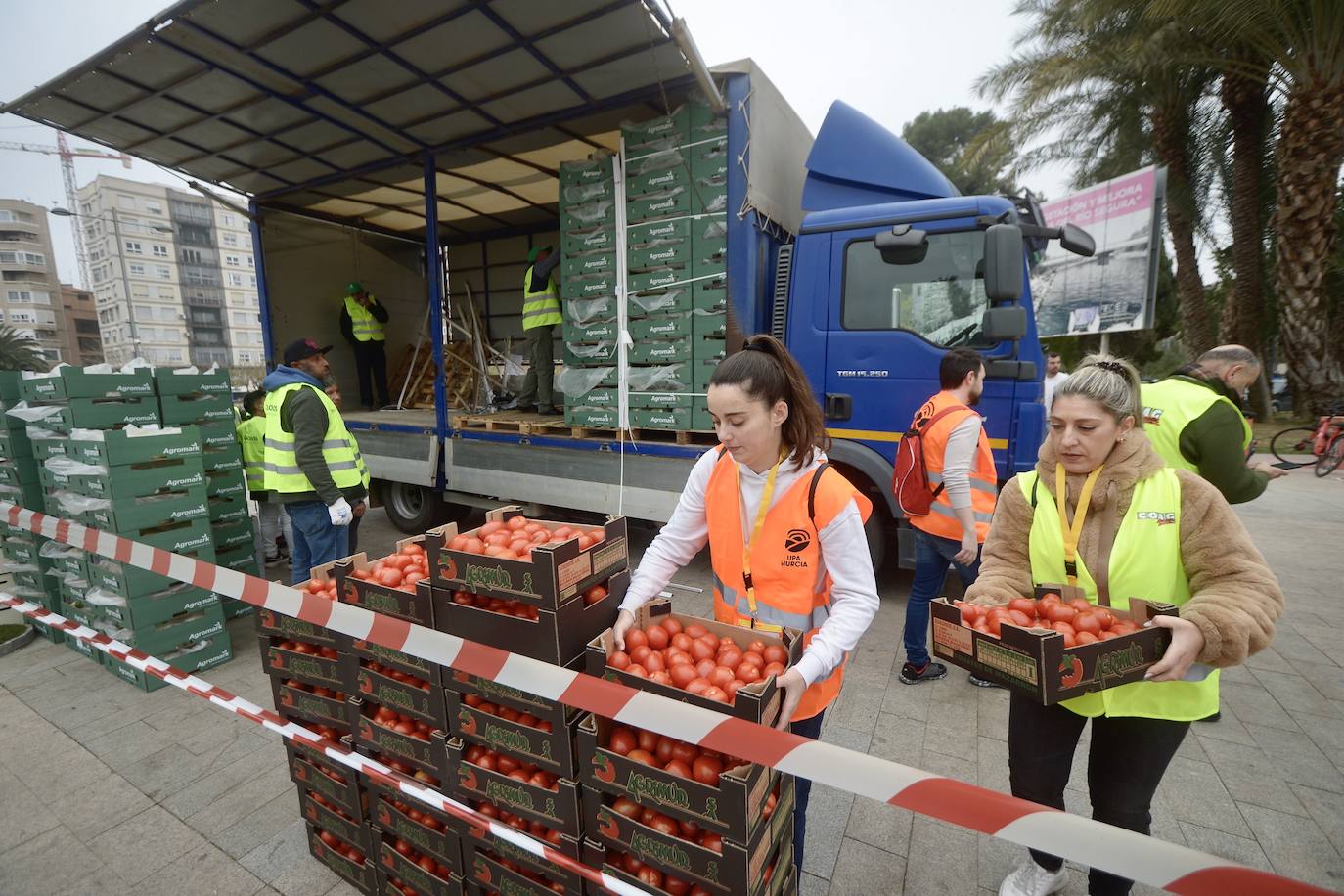 Las protestas de los agricultores llegan a Murcia el 21-F, en imágenes