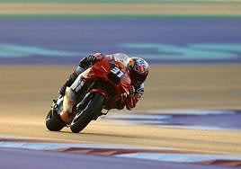 Pedro Acosta, en los entrenamientos de ayer en Catar.