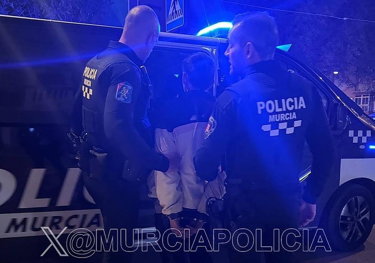 Los agentes detienen al sospechoso.