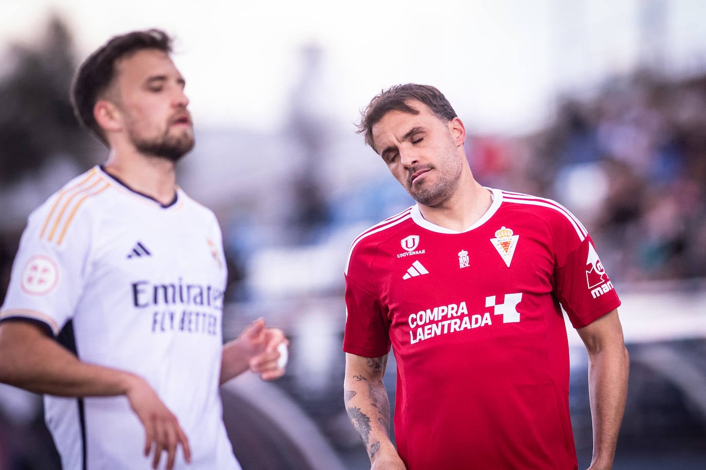 El partido del Real Murcia contra el Real Madrid Castilla, en imágenes