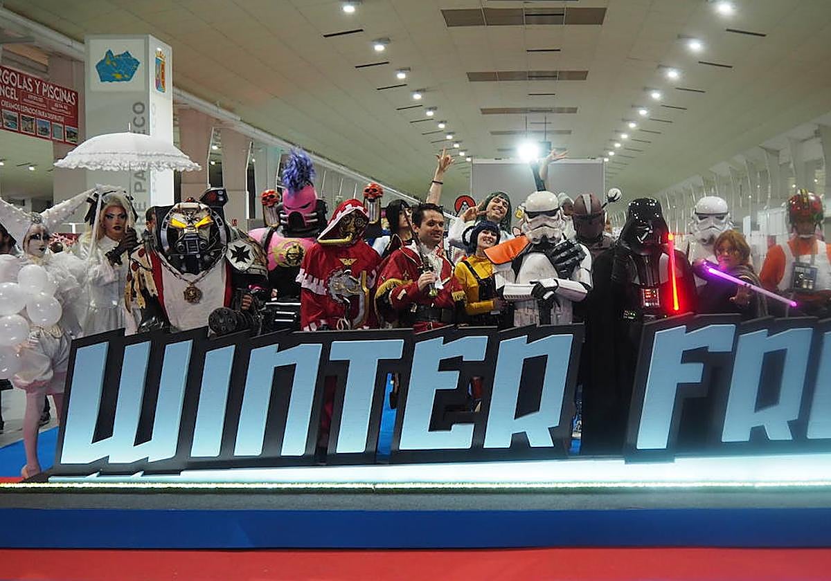 'Cosplayers' este sábado en la apertura de puertas del salón del manga.