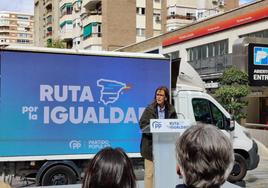 Acto de la 'Ruta por la Igualdad' en Murcia, este martes.